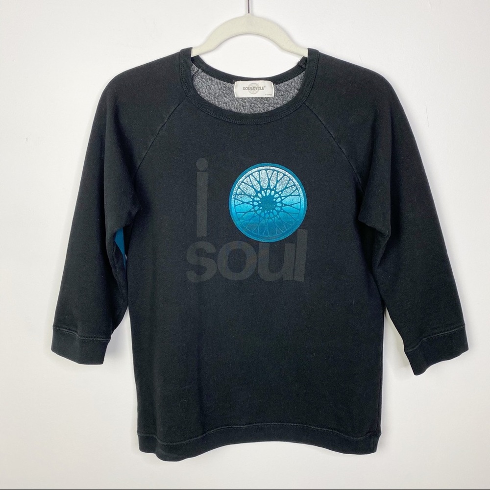 SoulCycle Pullover Crewneck Sweatshirt Black XS